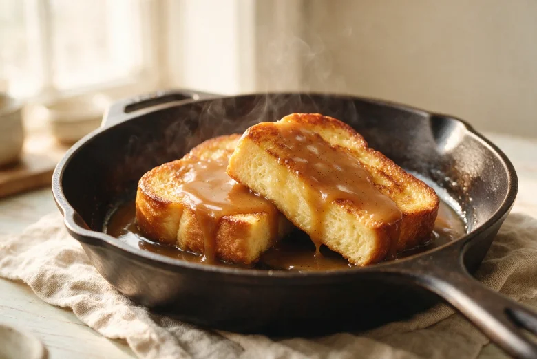 Brioche perdue vanille-caramel